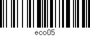 Código de barras (EAN, GTIN, SKU, ISBN): 'eco05'