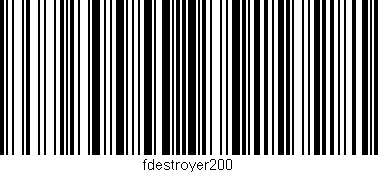 Código de barras (EAN, GTIN, SKU, ISBN): 'fdestroyer200'