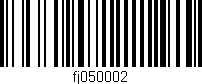 Código de barras (EAN, GTIN, SKU, ISBN): 'fj050002'