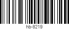 Código de barras (EAN, GTIN, SKU, ISBN): 'hb-8219'