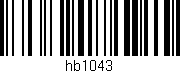 Código de barras (EAN, GTIN, SKU, ISBN): 'hb1043'