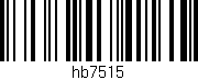 Código de barras (EAN, GTIN, SKU, ISBN): 'hb7515'