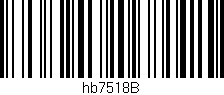Código de barras (EAN, GTIN, SKU, ISBN): 'hb7518B'