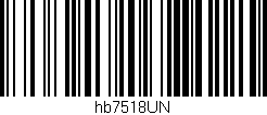 Código de barras (EAN, GTIN, SKU, ISBN): 'hb7518UN'
