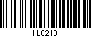 Código de barras (EAN, GTIN, SKU, ISBN): 'hb8213'