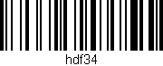 Código de barras (EAN, GTIN, SKU, ISBN): 'hdf34'