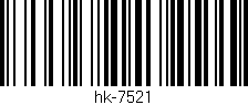 Código de barras (EAN, GTIN, SKU, ISBN): 'hk-7521'
