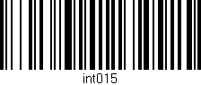Código de barras (EAN, GTIN, SKU, ISBN): 'int015'