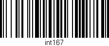 Código de barras (EAN, GTIN, SKU, ISBN): 'int167'