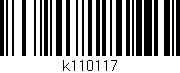 Código de barras (EAN, GTIN, SKU, ISBN): 'k110117'