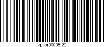 Código de barras (EAN, GTIN, SKU, ISBN): 'kpcar00005-22'