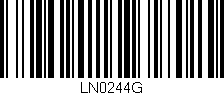 Código de barras (EAN, GTIN, SKU, ISBN): 'ln0244G'