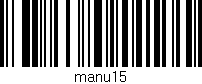Código de barras (EAN, GTIN, SKU, ISBN): 'manu15'