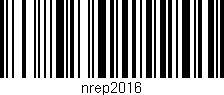 Código de barras (EAN, GTIN, SKU, ISBN): 'nrep2016'