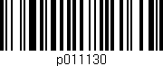 Código de barras (EAN, GTIN, SKU, ISBN): 'p011130'