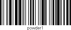 Código de barras (EAN, GTIN, SKU, ISBN): 'powder1'