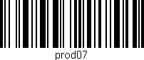 Código de barras (EAN, GTIN, SKU, ISBN): 'prod07'