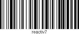 Código de barras (EAN, GTIN, SKU, ISBN): 'reactiv7'