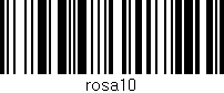 Código de barras (EAN, GTIN, SKU, ISBN): 'rosa10'