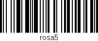 Código de barras (EAN, GTIN, SKU, ISBN): 'rosa5'
