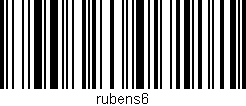 Código de barras (EAN, GTIN, SKU, ISBN): 'rubens6'