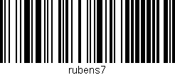Código de barras (EAN, GTIN, SKU, ISBN): 'rubens7'