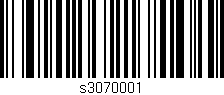 Código de barras (EAN, GTIN, SKU, ISBN): 's3070001'