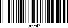 Código de barras (EAN, GTIN, SKU, ISBN): 'sdvbl7'