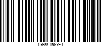 Código de barras (EAN, GTIN, SKU, ISBN): 'sha001stjames'
