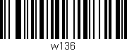 Código de barras (EAN, GTIN, SKU, ISBN): 'w136'