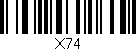 Código de barras (EAN, GTIN, SKU, ISBN): 'x74'