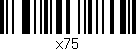Código de barras (EAN, GTIN, SKU, ISBN): 'x75'