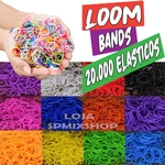 20.000 Elástico Loom Bands Clips Pulseira Cores Sortidas