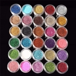 30 Conjunto de cores misturadas Pigmento em pó Glitter Mineral Spangle Eyeshadow Makeup Beauty