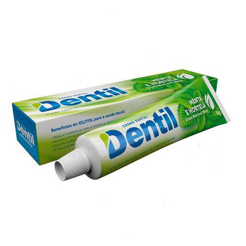 Creme Dental Natural S/ Flúor Menta/Hortelã 90g Dentil
