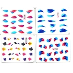 20 folha de transfer¨ºncia Watermark Nail Stickers 3D Art Adesivo Decora??o