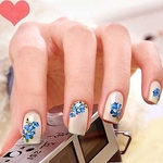 30 Folhas 3D Mixed Floral Bow Heart Design Nail Art Stickers Decals Manicure