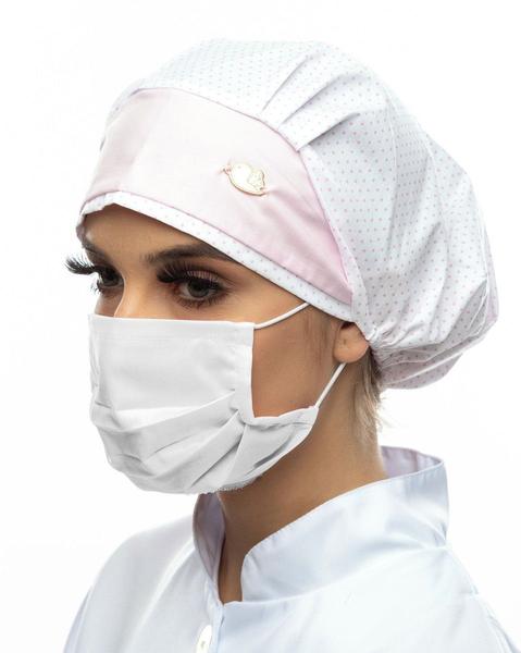 02 Máscara Branca de Proteção Tipo Cirúrgica de Tecido LAVÁVEL Dupla Camada de Tecido - Artesanal