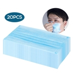 20 Pçs / saco 3 Camadas Descartáveis Boca-mufla Face Cover Homens Mulheres Anti-fog Respirável