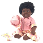 20 Polegada Renascer Africano Americano Bebê Menina Boneca Vinil Recém Nascido Da Criança Boneca #2