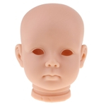 20 Polegada Renascer Cabeça Esculpir Bebê Recém-nascido Acordado Boneca Cabeça Molde Sem Pintura #8