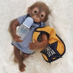 Bebe Renascer Real Life bebê macaco silicone macio renascido Boneca Brinquedos 20 polegadas
