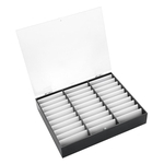30 Slots White/Black Nail Tips Storage Box Plastic Nail Decoration Container