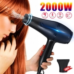 2000W profissional macio elétrico secador de cabelo ventilador quente e secagem a frio + bocal