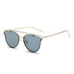 2016 brilhante Frameless Unisex Ellipse Forma Sunglasses