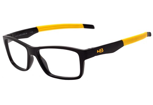 0Hb Polytech Teen 93143 - Óculos de Grau Gloss Black D. Yellow