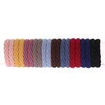 20Pcs/box High Elasticity Hair Rope Jacquard Solid Color Hair Ring for Kids Girls Ponytail