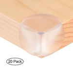 20PCS de plástico transparente de silicone de segurança Canto Protetores Guarda para Child and Baby