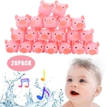 20PCS Ssafety Vinyl Toy mordedor de borracha Pig beb¨º Toy Bath Toy chuveiro por Kid