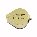 30x21mm Mini metal portátil Folding Jewelers Diamante Eye Lupa Lupa Gold Tone Marking tool